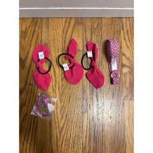 American Doll Pink Hair Accessories Set With Scrunchies & Headband